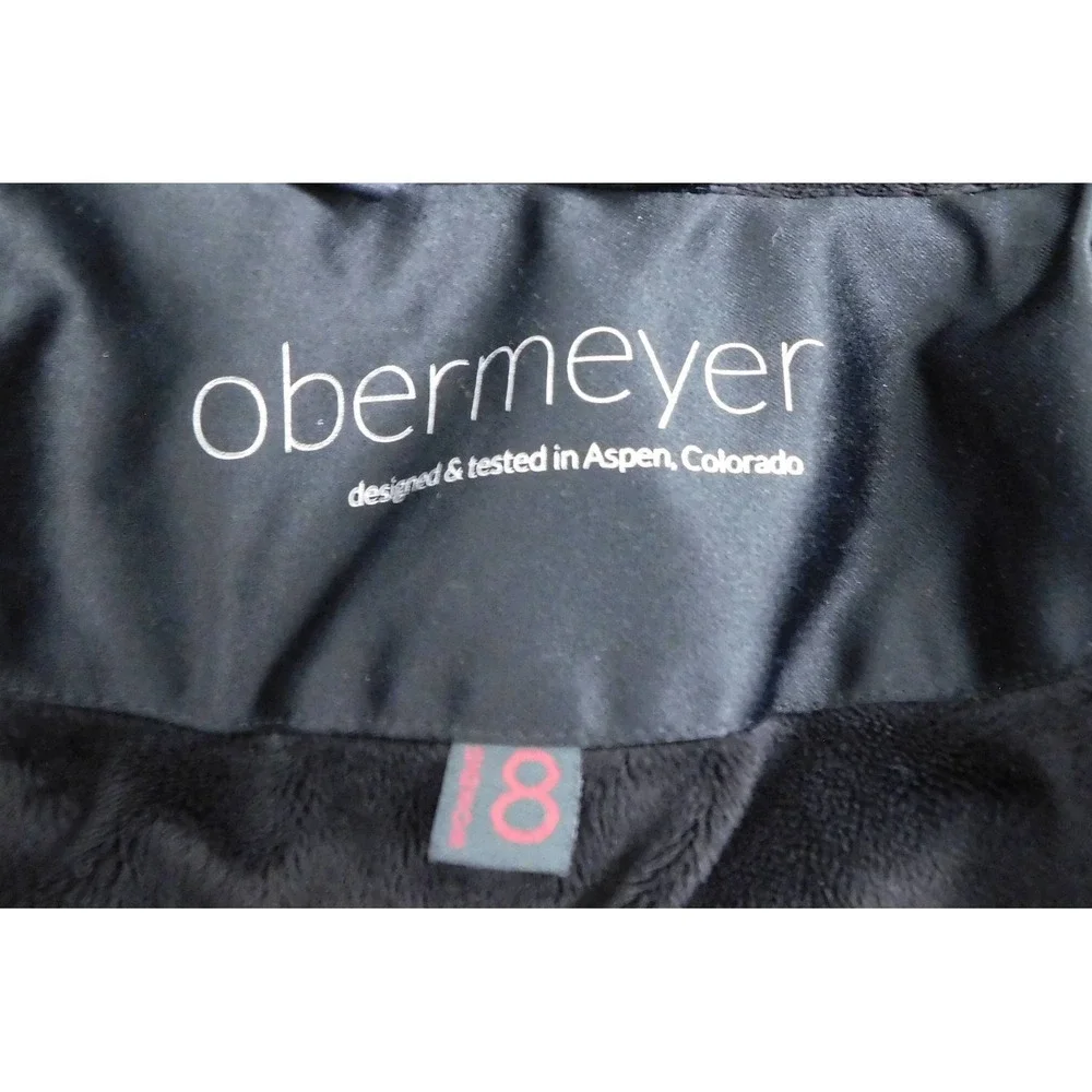 Obermeyer‎ Leighton Luxe Jacket Ski Coat Jacket Black White Houndstooth Size 8